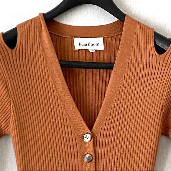 Heartloom Marija Midi Button Down Ribbed Knit Dress Cardigan - Picture 5 of 13